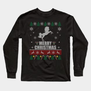 Christmas Horse Equestrian Long Sleeve T-Shirt